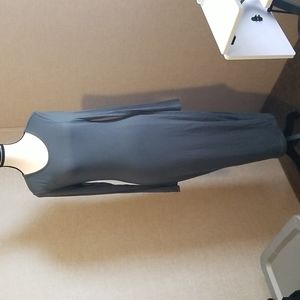 Quince Tencel Rib Knit Long Sleeve Dress SZ M NWT